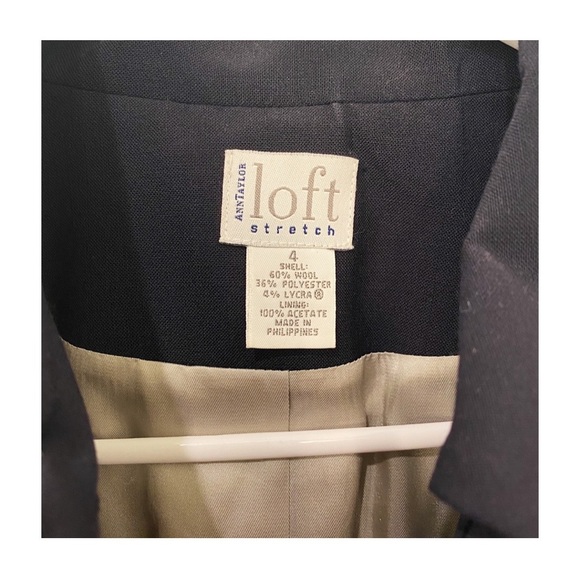 Ann Taylor LOFT navy trench coat - Picture 3 of 3